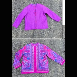 Reversible Quilted Jacket Size Medium